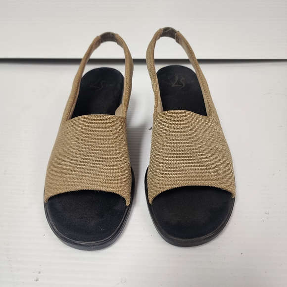 Life Stride Tan Sling Back Chunky Heeled Y2K 2000 Open Toe Sandals Size 8.5 M - Picture 6 of 7